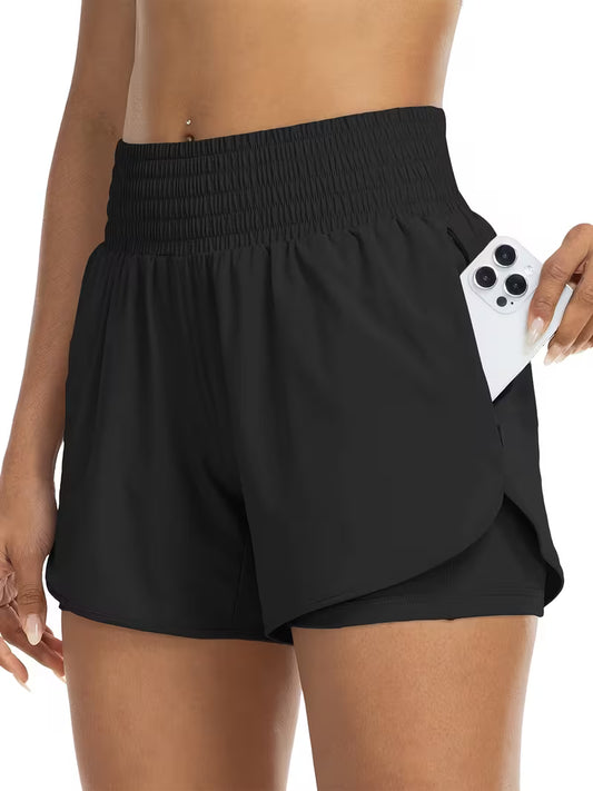 Pantaloncini Sport Vita Alta Anti-Esposizione